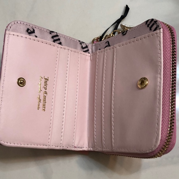Juicy Couture Cherry Blossom Pretty Pop Small ZA Wallet Back ID Organizer NWT - Picture 11 of 16